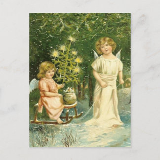Vintage Angel Weihnachtskarte Feiertagspostkarte