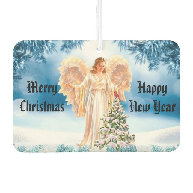 Vintage Angel With Tree Air Freshener Autolufterfrischer (Vorderseite)