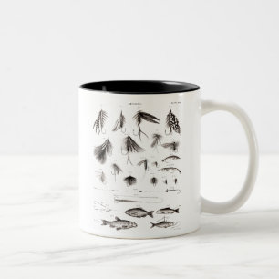 Vintage Angelhaken aus dem 19. Jahrhundert Alte Fl Zweifarbige Tasse