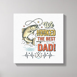 Vintage-Angeln Vater Wir haben den besten Vater Ve Leinwanddruck