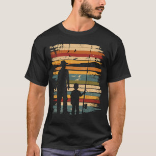 Vintage-Angeln von Vater und Sohn T-Shirt