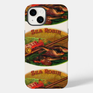Vintage-Angeln-Zubehör-Zigarrenetiketten-Kunst, Se Case-Mate iPhone Hülle