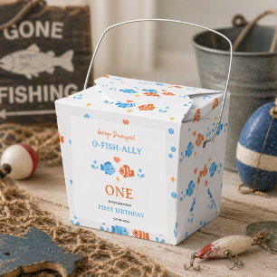 Vintage Angelrute O-Fish-Ally One 1. Geburtstag Geschenkschachtel