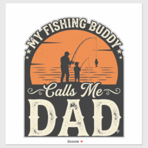 Vintage-Angler-Kumpel-Vater-Shirt-Design_1 Aufkleber