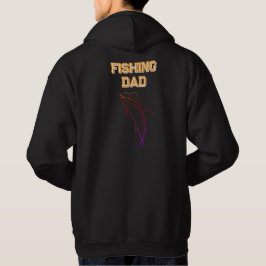 Vintage-Angler-Vater Retro-Sonnenuntergang Fischer Hoodie