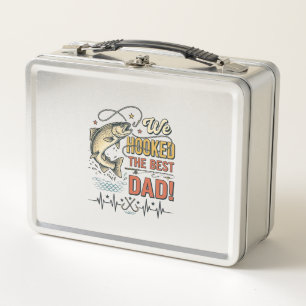 Vintage-Angler-Vater Wir haben den besten Vater ge Metall Brotdose