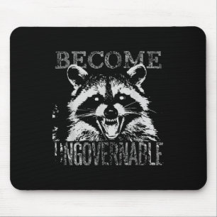 Vintage Angry Raccoon wird unregierbarer Müll Mousepad