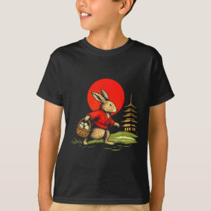 Vintage Anime Hase Osterhase Japanische Sonnenkuns T-Shirt