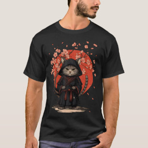 Vintage-Anime-Katze japanische Kunst lustiger Samu T-Shirt