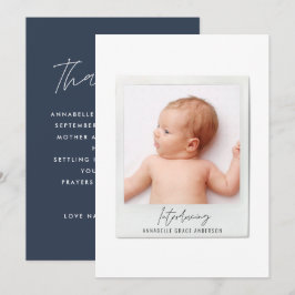 Vintage Ankündigung der Geburt eines Fotos