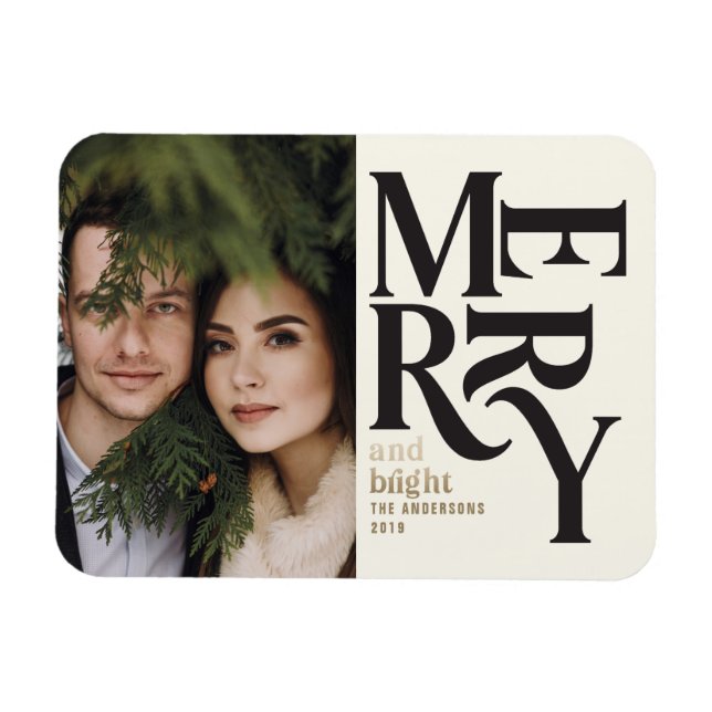 Vintage Ankündigung von Schwarz und Gold Magnet (Horizontal)