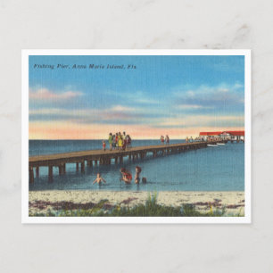 Vintage Anna Maria Insel Florida Angelpfeifer Postkarte