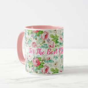 Vintage Anpassen Elegant Beliebte Florale Rose Tasse