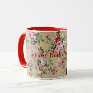 Vintage Anpassen Elegante Beliebte Rose Floral Tasse