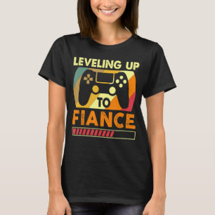 Vintage Anpassung an Verlobte Funny Gamer Engageme T-Shirt