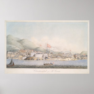 Vintage Ansicht von Christiansted St. Croix (1839) Poster