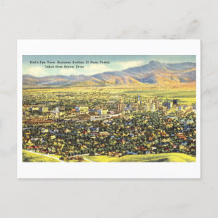 Vintage Ansicht von El Paso, Texas, Postkarte