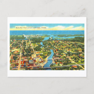 Vintage Ansicht von Fort Lauderdale, Florida, Postkarte