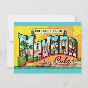 Vintage-Ansichtskarte aus Havanna Kuba Postkarte