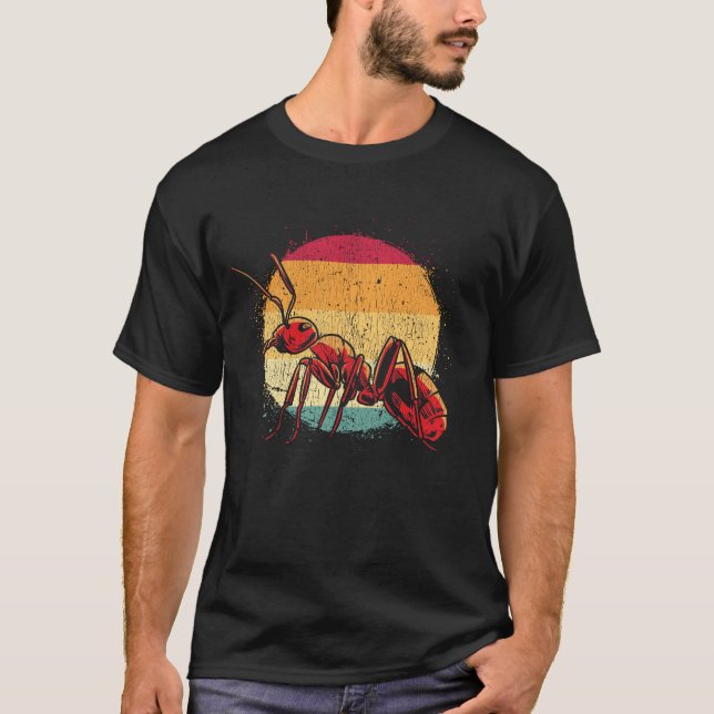 Vintage Ant-Lover-Naturwald-Illustration T-Shirt (Vorderseite)