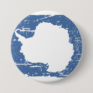 Vintage-Antarktika-Flagge Button