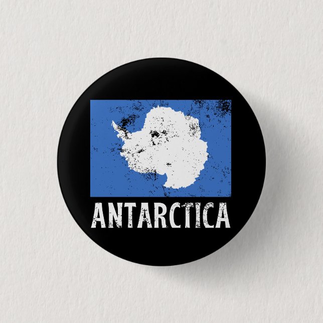 Vintage Antarktis-Flagge Button (Vorderseite)