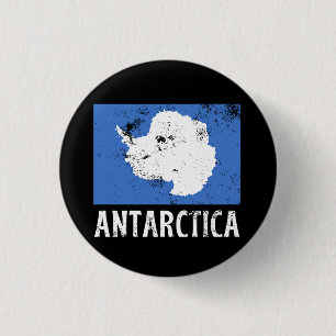 Vintage Antarktis-Flagge Button