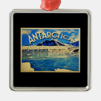 Vintage Antarktis Südpol Silbernes Ornament