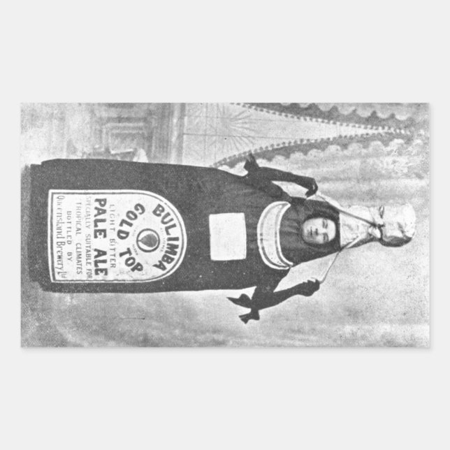 Vintage anthropomorphe Werbung Rechteckiger Aufkleber (Vorderseite)