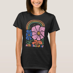 Vintage Anti-Trump Blumen Boho T-Shirt, Widerstehe T-Shirt