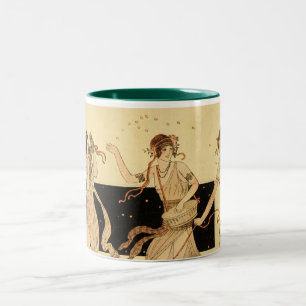 Vintage Antik Bacchus Dionysus Party Zweifarbige Tasse