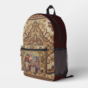 Vintage-, Antik-Elefanten-Motiv Kunst Bedruckter R Rucksack