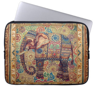 Vintage-, Antik-Elefanten-Motiv-Kunst Laptopschutzhülle