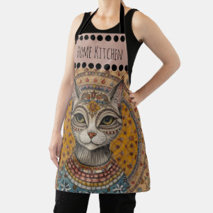 Vintage, Antik Katze und Motiv Muster Schürze
