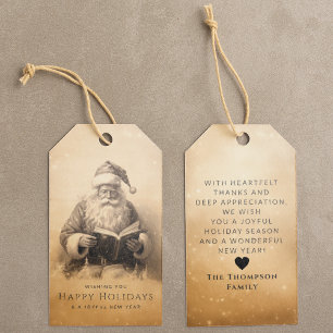 Vintage Antik Klassischer Weihnachtsmann Personali Geschenkanhänger