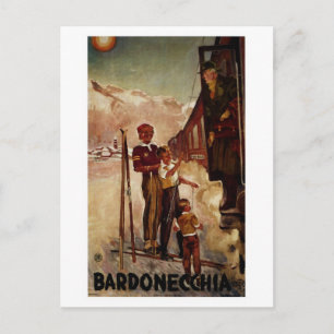 Vintage antike Bardonecchia Italienische Reise Postkarte