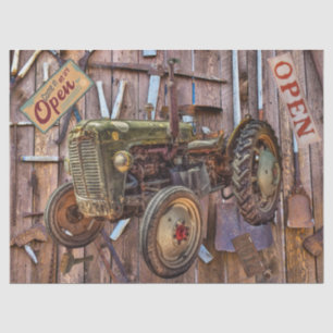 Vintage antike Bauerntrappe Vintage Werkzeuge Seidenpapier