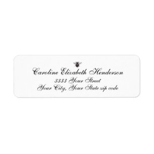 Vintage antike Bee Classic Script-Rücksendeadresse