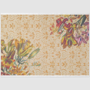 Vintage antike Blumendekoupage Seidenpapier