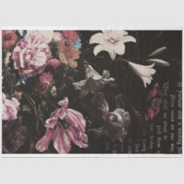 Vintage antike Blumendekoupage Seidenpapier