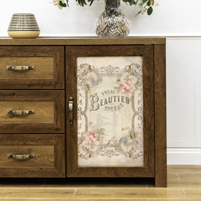 Vintage antike Blumenoper Ephemera Entdeckungsreis Seidenpapier (Von Creator hochgeladen)