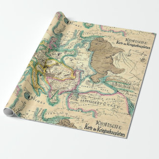 Vintage antike Europakarte Geschenkpapier