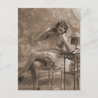 Vintage antike Flansche, Frauenportraits, Postkarte