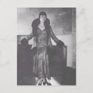 Vintage antike Flapper-Portraits, Illustrat Postkarte