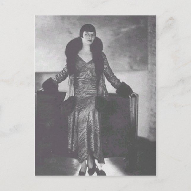 Vintage antike Flapper-Portraits, Illustrat Postkarte (Vorderseite)