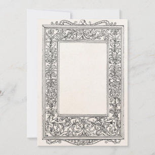 Vintage antike florale Mermaid Alte Rahmen Border