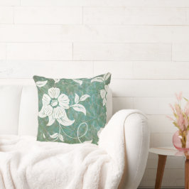 Vintage antike, floralweiße Blume Kissen