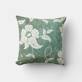 Vintage antike, floralweiße Blume Kissen