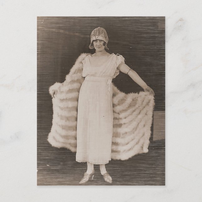 Vintage antike Fotografien Portraits von Flappers Postkarte (Vorderseite)