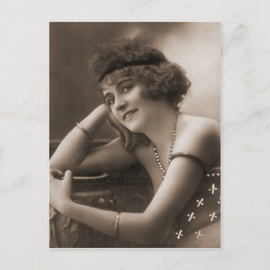 Vintage Antike Fotografien Porträts von Flappern Postkarte